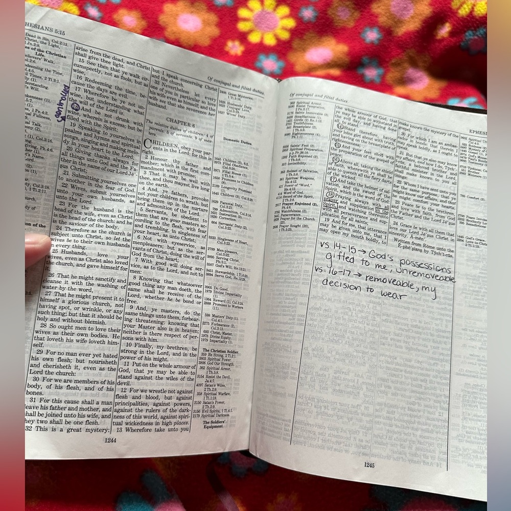 Thompson Chain Red Letter Leather KJV Bible with Box Good shape See pictures - Picture 12 of 15